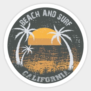 Beach and Surf Sticker